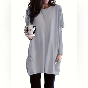 FREE W/ $10+ Purchase: Temu Solid Patched Pockets Pullover Sweatshirt